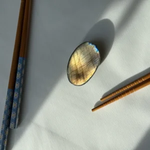Labradorite Chopstick & Knife Rest – Golden Flash