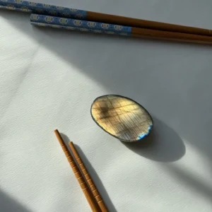 Labradorite Chopstick & Knife Rest – Golden Flash