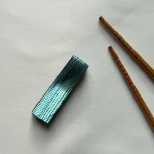 Labradorite Chopstick & Knife Rest – Stripped Blue Flash