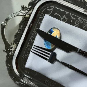 Labradorite Chopstick & Knife Rest – Blue & Golden Flash
