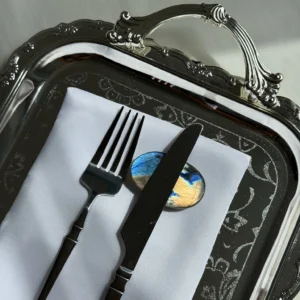 Labradorite Chopstick & Knife Rest – Blue & Golden Flash