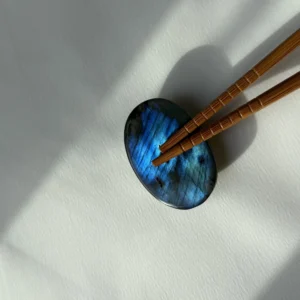 Labradorite Chopstick & Knife Rest – Blue Flash
