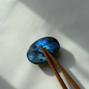 Labradorite Chopstick & Knife Rest – Blue Flash