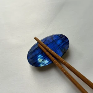 Labradorite Chopstick & Knife Rest – Blue Flash
