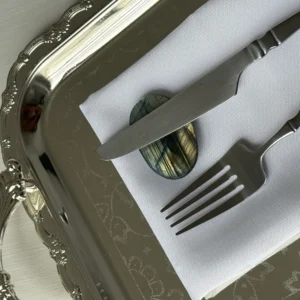 Labradorite Chopstick & Knife Rest – Green & Golden Flash