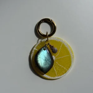 Labradorite Keychain Charm – Blue Flash