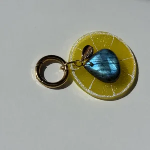 Labradorite Keychain Charm – Blue Flash